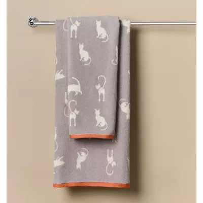 Махровое полотенце Sofi De Marko “Kitty” (серое), 50x90