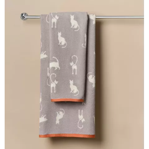 Махровое полотенце Sofi De Marko “Kitty” (серое), 50x90