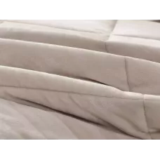 Двустороннее одеяло полуторное Sofi De Marko «Монако» крем (велюр-сатин) 160х220