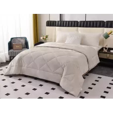 Двустороннее одеяло полуторное Sofi De Marko «Монако» крем (велюр-сатин) 160х220