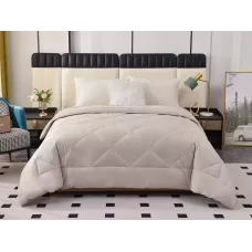 Двустороннее одеяло полуторное Sofi De Marko «Монако» крем (велюр-сатин) 160х220