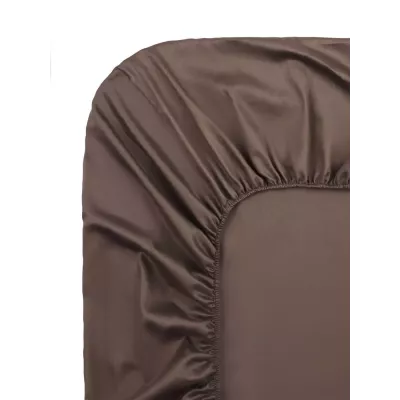 Простыня однотонная на резинке Sofi De Marko "Мармис" (шоколад), 160х200х30