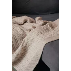 Вязаный плед Sofi de Marko "Джовани" (бежевый), 160х220