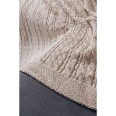 Вязаный плед Sofi de Marko "Джовани" (бежевый), 160х220