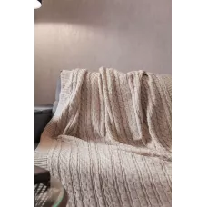 Вязаный плед Sofi de Marko "Джовани" (бежевый), 160х220