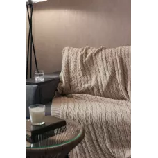 Вязаный плед Sofi de Marko "Джовани" (бежевый), 160х220