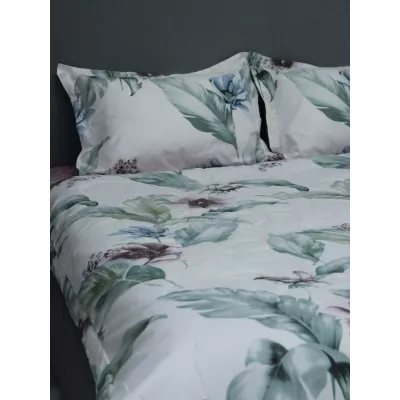 Комплект с одеялами KAZANOV.A Nano Cotton Air “Мальва” (молоко роза антика), семейный