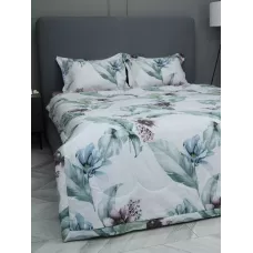 Комплект с одеялами KAZANOV.A Nano Cotton Air “Мальва” (молоко роза антика), семейный