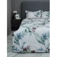 Комплект с одеялами KAZANOV.A Nano Cotton Air “Мальва” (молоко роза антика), семейный