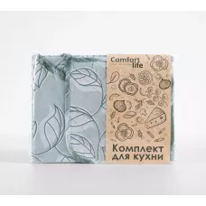 Набор для кухни "Легкий лепесток" (фартук 60х70, прихватка 20х20, салфетка 47х60)