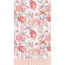 Вафельное полотенце Verossa "Птички розовые 1", 40х70
