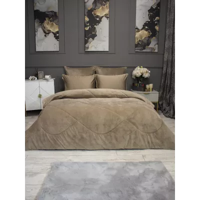 Комплект с одеялами KAZANOV.A "Монро" египетский хлопок (бежевый), евро