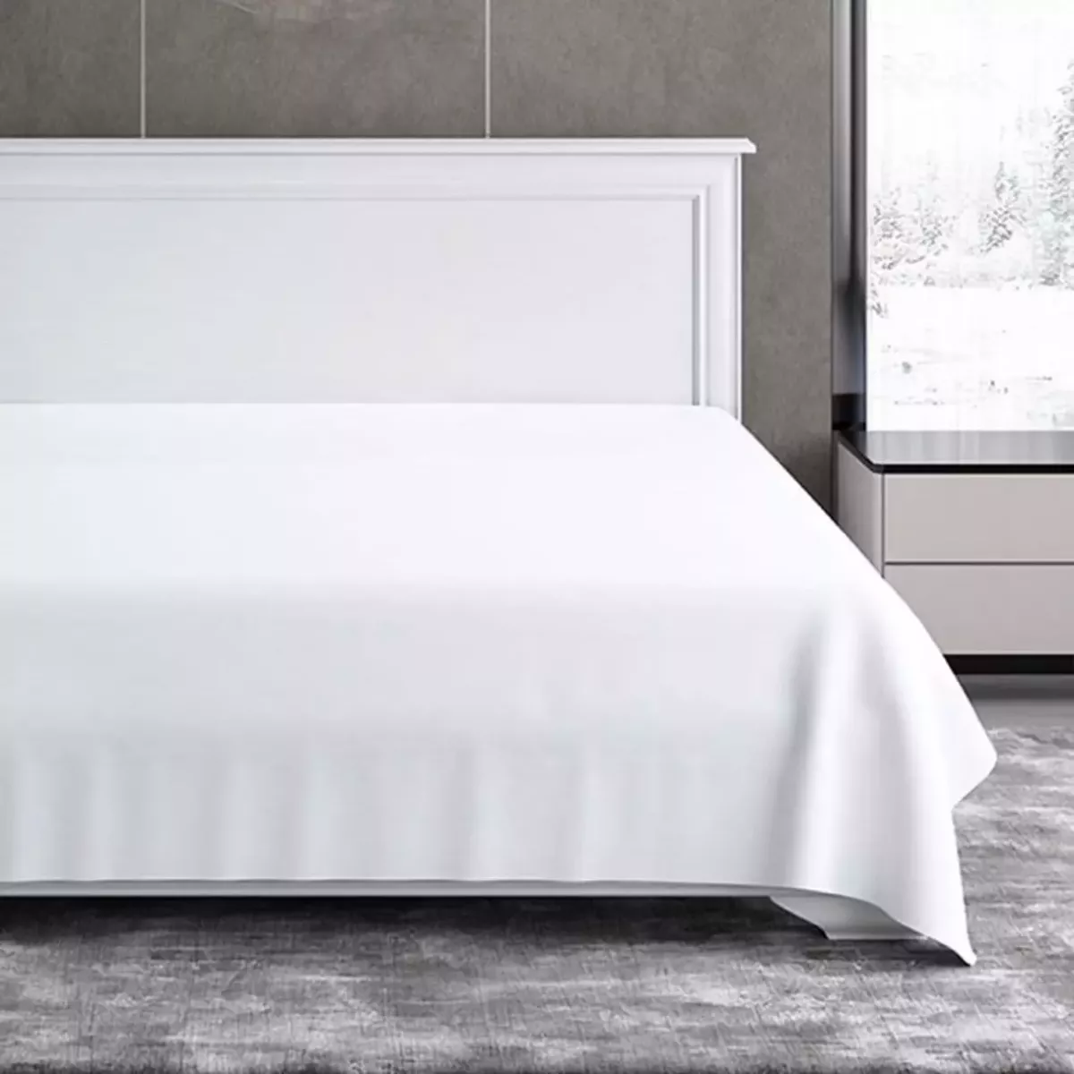 Простыня "Soft Silver" Альпийский снег, 236х270