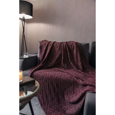 Махровое покрывало Karteks "Venesia" жаккард (фиолетовый), 160х220