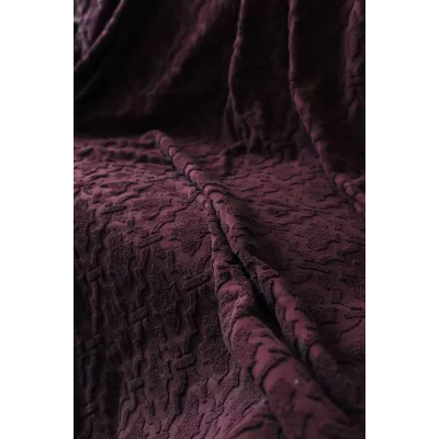 Махровое покрывало Karteks "Venesia" жаккард (фиолетовый), 160х220