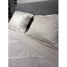 Комплект с одеялом DonCotton "Stripe Sateen " (лунный свет), евро
