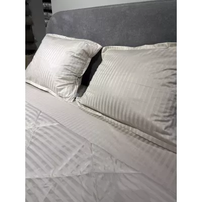 Комплект с одеялом DonCotton "Stripe Sateen " (лунный свет), семейный