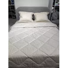 Комплект с одеялом DonCotton "Stripe Sateen " (лунный свет), евро