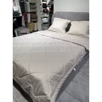 Комплект с одеялом DonCotton "Stripe Sateen " (лунный свет), семейный