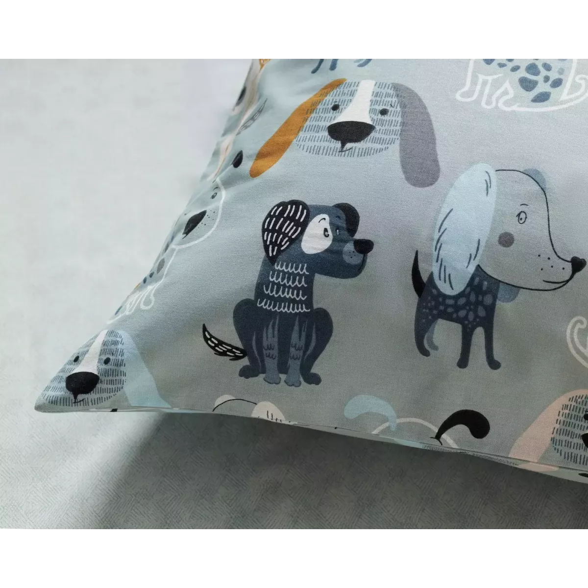 Комплект постельного белья Siberia Home “Собачки” (серый), 1.5 спальный