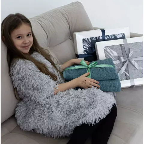 Махровое банное полотенце Verossa “Milano” (пудрово-голубой), 100х150