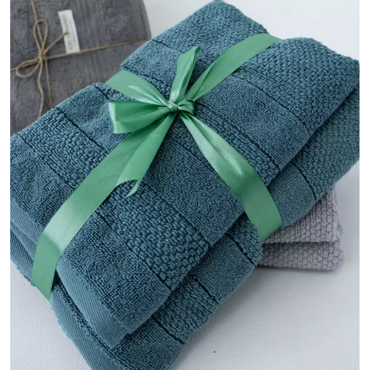 Махровое банное полотенце Verossa “Milano” (темно-лазурный), 100х150