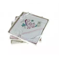 Полотенце-уголок и мочалка Sofi De Marko “FANNY DINO” (белый), 80x80