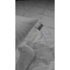 Комплект с одеялом DonCotton "Stripe Sateen" (белый), евро