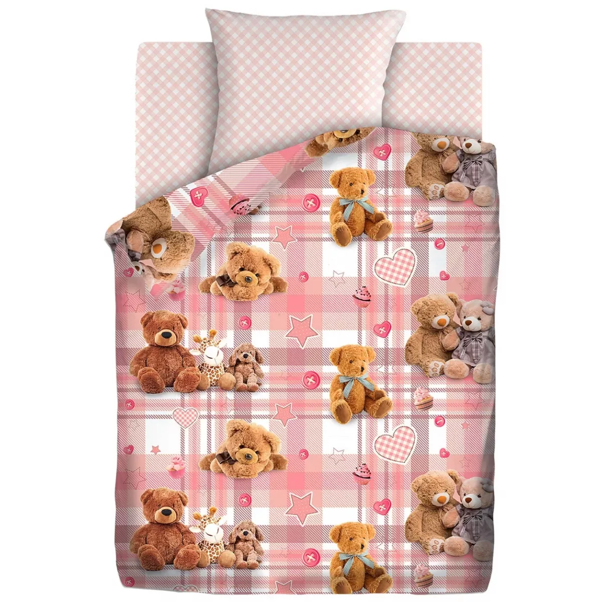 Комплект детского постельного белья Juno “Плюшевые мишки”, 1.5 спальный