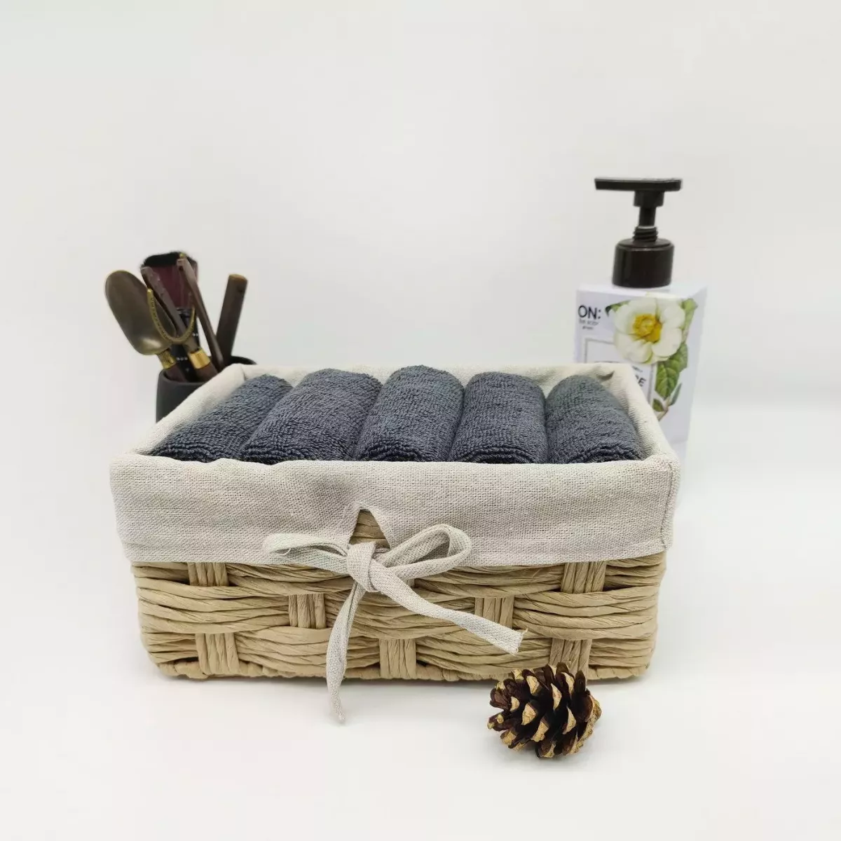 Комплект полотенец Sofi de marko “Дэйзи” (тем серый), 30х50 см (5 шт.)