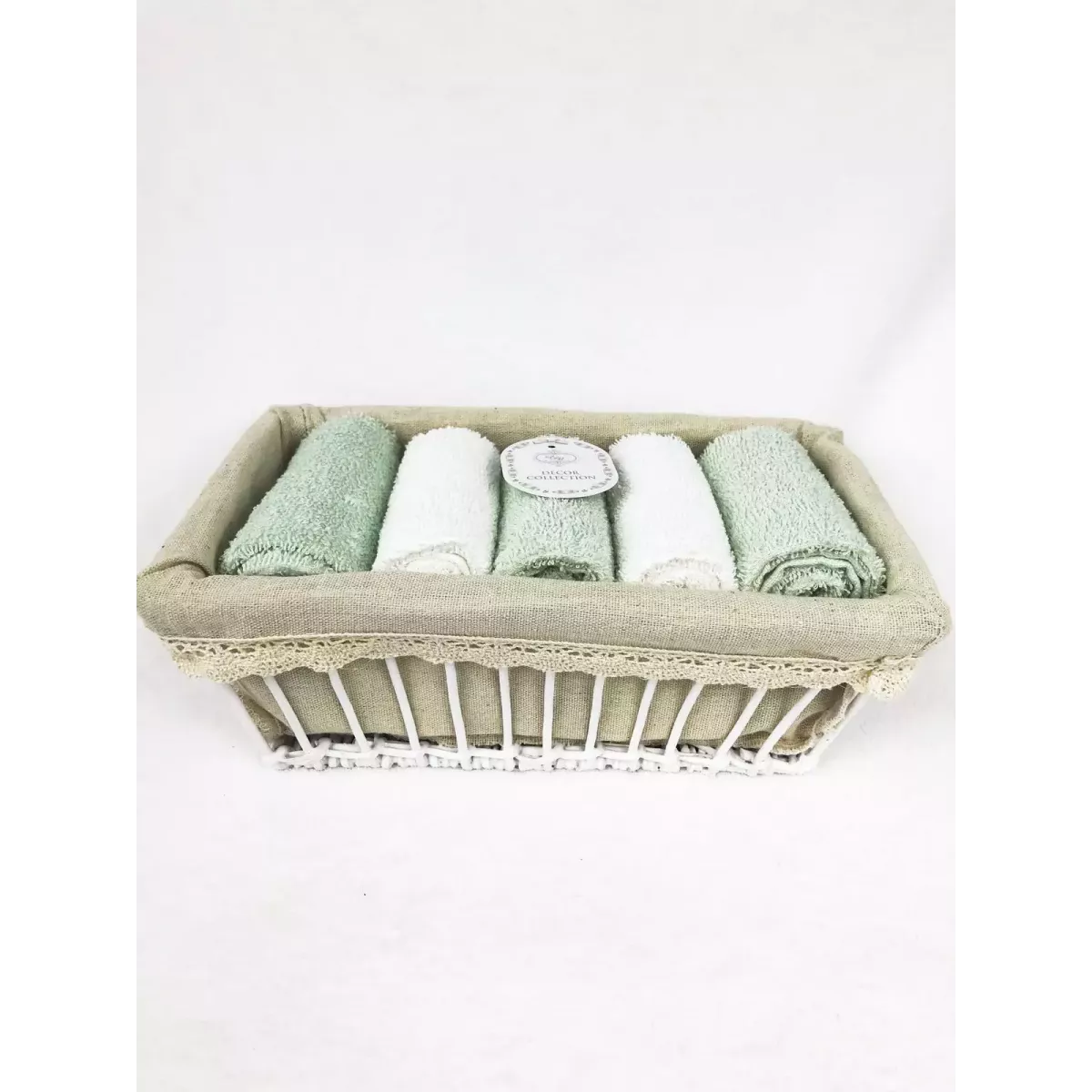 Комплект полотенец Sofi de marko “Ирис” (бирюза), 30x50 (5 шт)