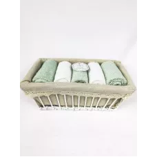 Комплект полотенец Sofi de marko “Ирис” (бирюза), 30x50 (5 шт)