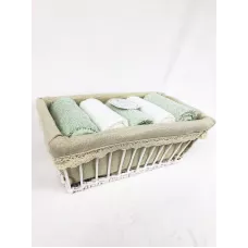 Комплект полотенец Sofi de marko “Ирис” (бирюза), 30x50 (5 шт)