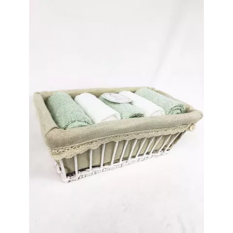 Комплект полотенец Sofi de marko “Ирис” (бирюза), 30x50 (5 шт)