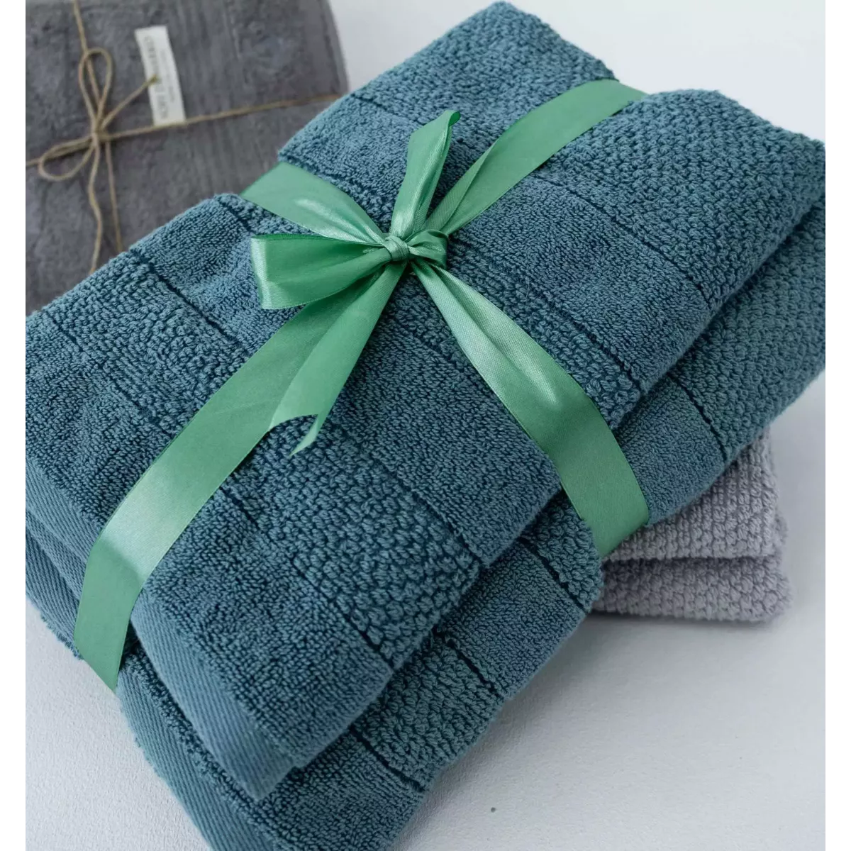 Махровое банное полотенце Verossa “Milano” (темно-лазурный), 70х140