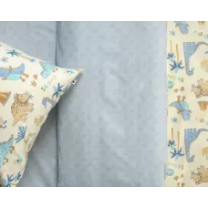 Комплект постельного белья Siberia Home “Динозавры” (желтый), 1.5 спальный