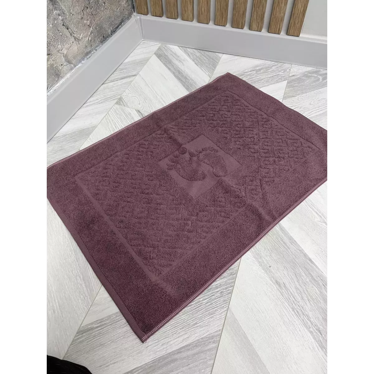 Махровое полотенце для ног (лилово-коричневый) “Нордтекс”, 50х70