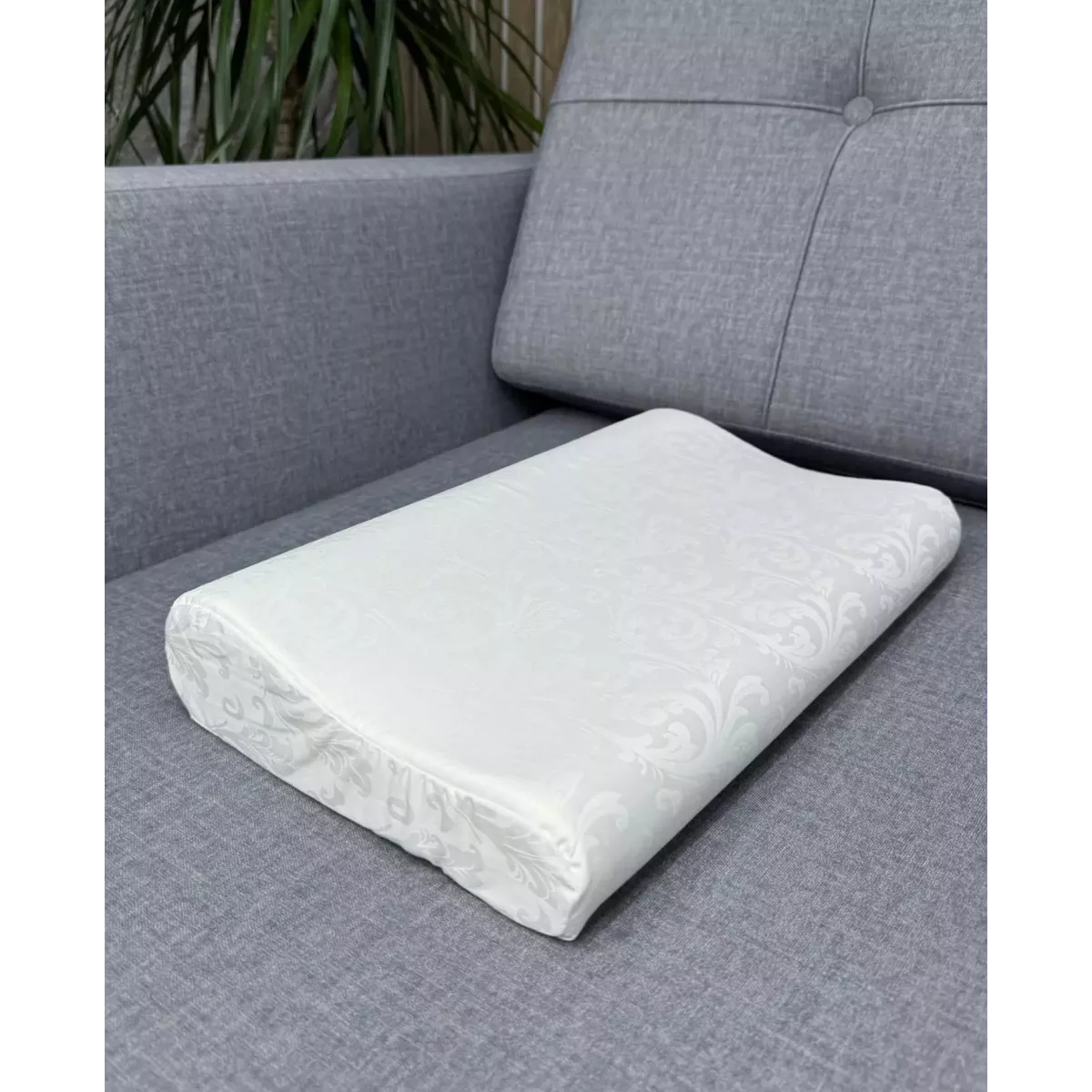 Ортопедическая подушка "Будет сон" WAVE, с эффектом памяти, двумя валиками 40х24х7/5 см