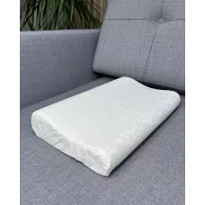 Ортопедическая подушка "Будет сон" WAVE, с эффектом памяти, двумя валиками 40х24х7/5 см