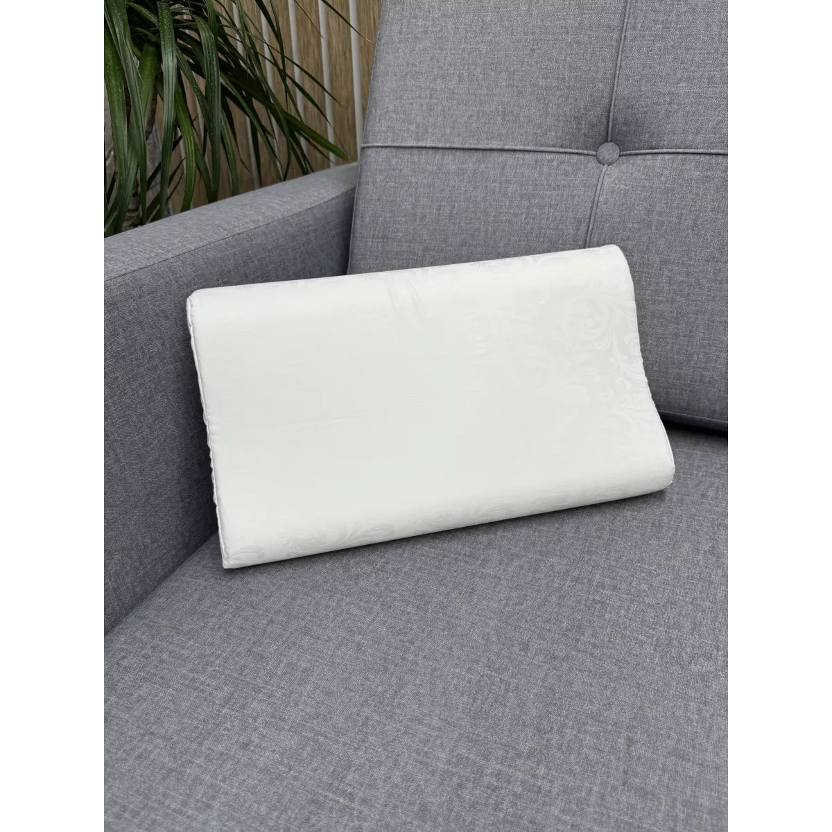 Ортопедическая подушка "Будет сон" WAVE, с эффектом памяти, двумя валиками 40х24х7/5 см