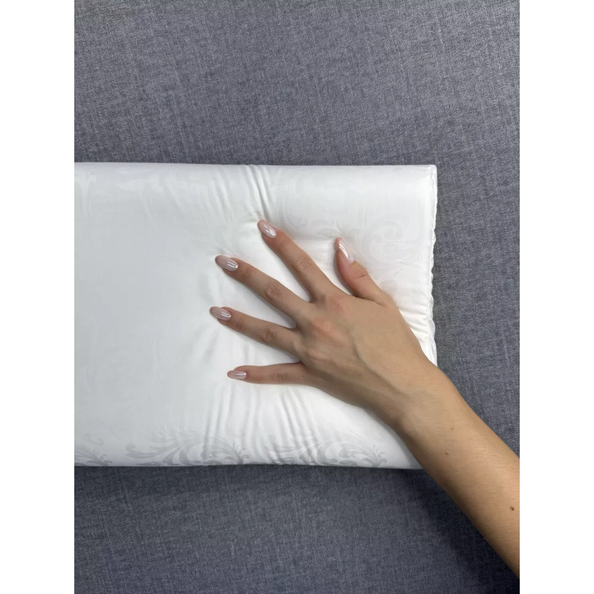 Ортопедическая подушка "Будет сон" WAVE, с эффектом памяти, двумя валиками 40х24х7/5 см