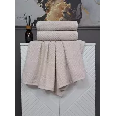 Комплект полотенец Kazanov.a “Gabriel” (крем), 50х90 и 70х140