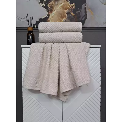 Комплект полотенец Kazanov.a “Gabriel” (крем), 50х90 и 70х140