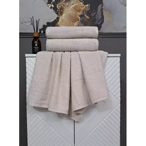 Комплект полотенец Kazanov.a “Gabriel” (крем), 50х90 и 70х140