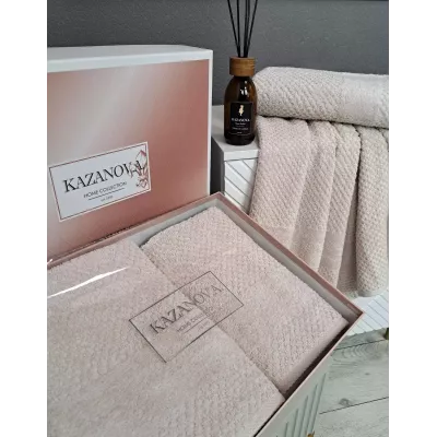 Комплект полотенец Kazanov.a “Gabriel” (крем), 50х90 и 70х140