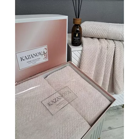 Комплект полотенец Kazanov.a “Gabriel” (крем), 50х90 и 70х140