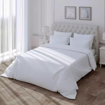 Комплект постельного белья Verossa stripe-sateen “Royal” (белый), двуспальный