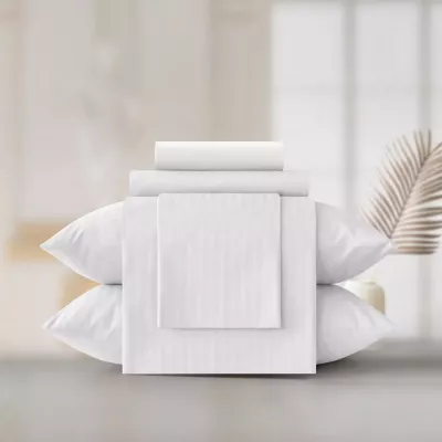 Комплект постельного белья Verossa stripe-sateen “Royal” (белый), семейный