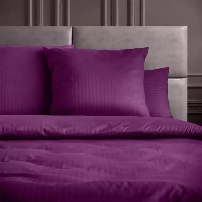 Комплект постельного белья Verossa stripe-sateen “Violet” (фиолетовый), семейный