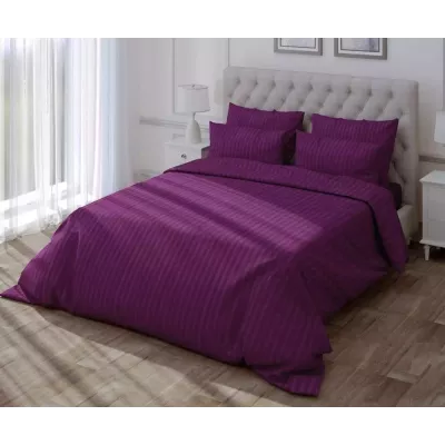 Комплект постельного белья Verossa stripe-sateen “Violet” (фиолетовый), семейный